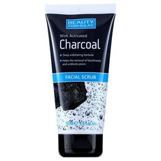Beauty Formulas скраб Facial Scrub with activated Charcoal 150 мл