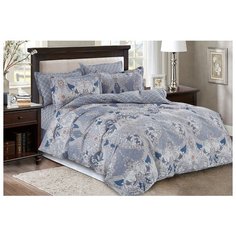 Постельное белье 1.5-спальное Cleo Pure cotton 141-PC, поплин, 70 х 70 см серый