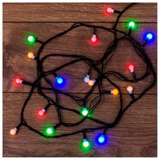 Гирлянда NEON-NIGHT Шарики, 20 LED, 280 см, 20 ламп, разноцветный/зеленый провод