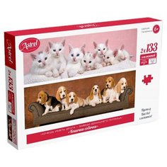 Набор пазлов Origami Astrel Диптих Кошечки-собачки (05650)