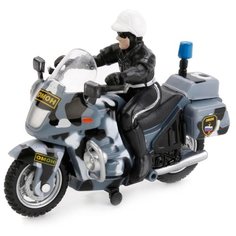Мотоцикл ТЕХНОПАРК ОМОН с фигуркой (CT-1247-7) 1:35 17 см серый/черный