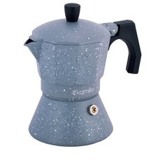 Гейзерная кофеварка Kamille KM-2516 (150 мл), серый мрамор
