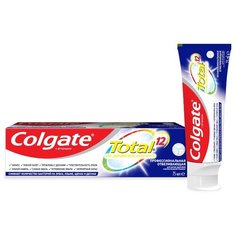 Зубная паста Colgate Total 12 Профессиональная Отбеливающая комплексная антибактериальная, 75 мл