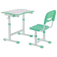Комплект FUNDESK растущая детская парта и стул Piccolino II 66x47 см green