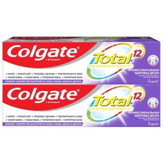 Зубная паста Colgate Total 12 Профессиональная Здоровье Десен комплексная антибактериальная, 75 мл, 2 шт.
