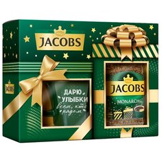 Кофе растворимый Jacobs Monarch, подарочный набор с кружкой, 95 г