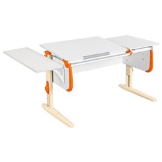 Стол ДЭМИ White-double СУТ-25-01К 145x55 см белый/оранжевый/бежевый