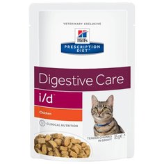 Корм для кошек Hills Prescription Diet I/D, при проблемах с ЖКТ, с курицей 85 г (кусочки в соусе)