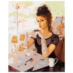 Белоснежка Картина по номерам "В парижском кафе" 40х50 см (535-CG)