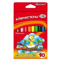 ГАММА Набор фломастеров «Мультики», 10 шт. (180319_04) Gamma