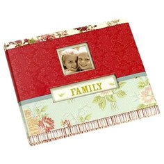 Альбом K&Company 22х22 см, 10 листов, Семья красный/голубой