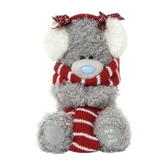 Мягкая игрушка Me to you Мишка Тедди с шарфом и наушниками 17 см