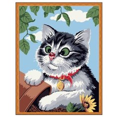 Цветной Картина по номерам "Любопытный котенок" 30х40 см (ME085)