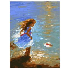 Белоснежка Картина по номерам "Улетела шляпа" 30х40 см (039-AS)