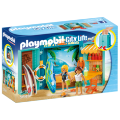 Набор с элементами конструктора Playmobil City Life 5641 Магазин для серфингистов
