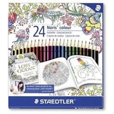 Staedtler Карандаши цветные Wopex. Noris Colour. Johanna Basford 24 цвета (185C24JB)