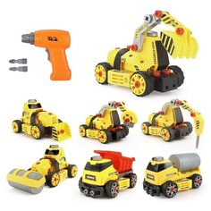 Винтовой конструктор LampStory 1801 Строительные машинки