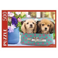 Пазл Рыжий кот Смешные щенки в чемодане (ГИП500-0619), 500 дет.