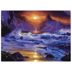 Остров сокровищ картина по номерам Закат в бухте 29х39.5 см (661639)