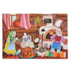 Забавные липучки. Курочка Ряба + раскраска Любимые сказки Учитель