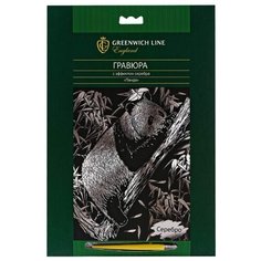 Гравюра Greenwich Line Панда EA_22557 серебристая основа