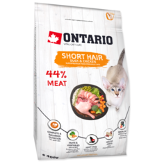 Корм для короткошерстных кошек Ontario с курицей и уткой 400 г