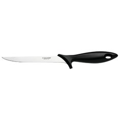 FISKARS Нож филейный Essential 18 см серебристый/черный
