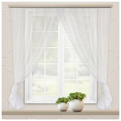 Тюль Witerra Дороти на ленте 180 см белый