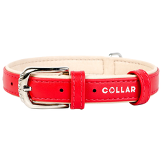 Ошейник COLLAR Brilliance без украшений 3099/3026/3082/3877 38-49 см красный/бежевый