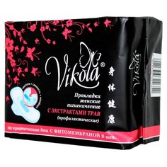 Vikola прокладки ежедневные С экстрактами трав на критические дни 8 шт.