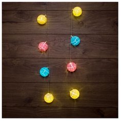 Гирлянда NEON-NIGHT Карамельки, 10 LED, 150 см, 10 ламп, разноцветный/прозрачный провод