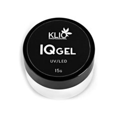Гель KLIO Professional IQ gel трехфазный конструирующий для моделирования и укрепления, 15 г прозрачный