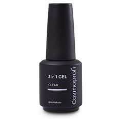 Гель Cosmoprofi 3 in 1 однофазный для укрепления и коррекции, 15 мл clear