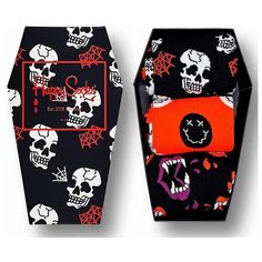 Носки Happy Socks Halloween Skull Gift Box, 3 пары, размер 41-46, разноцветный