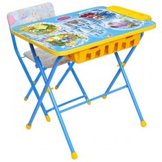 Комплект Nika стол + стул Волшебный мир принцесс (КУ2П/16) 60x45 см голубой/желтый