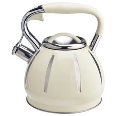 Pomi dOro Чайник со свистком Napoli P-650190 3 л, светло-бежевый