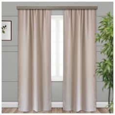 Портьеры Witerra Матовый блэкаут на ленте 135х260 см бежевый