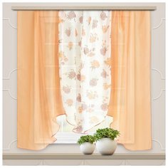 Тюль Witerra Альби на ленте 160 см персик