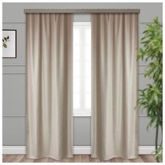 Портьеры Witerra блэкаут рогожка 135х260 см 2 шт темно-бежевый