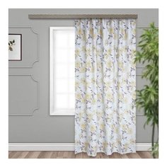 Портьеры Witerra Японский пион на ленте 260 см желтый