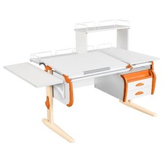Стол ДЭМИ White-double СУТ-25-05-Д1 145x82 см белый/оранжевый/бежевый