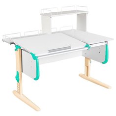 Стол ДЭМИ White-Double СУТ 25-01Д 120x82 см белый/аквамарин/бежевый