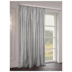 Портьеры ТД Текстиль Канвас ромбики на ленте 270 см, 1 шт. серый