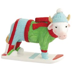 Статуэтка Феникс Present Бычок-лыжник, 9.5 см голубой/зеленый