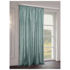 Портьеры ТД Текстиль Канвас ромбики на ленте 270 см, 1 шт. бирюза