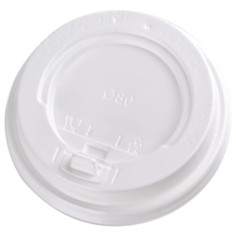 OfficeClean Набор одноразовых крышек для стаканов d-90 мм, откидной клапан-носик (100 шт.) белый