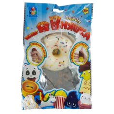 Игрушка-мялка 1 TOY Мини-пончик в глазури Т12412 белый