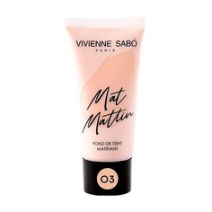 Vivienne Sabo Тональный крем Mat Mattin, 25 мл, оттенок: 03 Золотисто-бежевый
