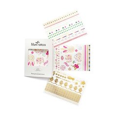 Miami tattoos Набор переводных тату Island золотой/розовый