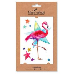 Miami tattoos Набор переводных тату Flamingo розовый